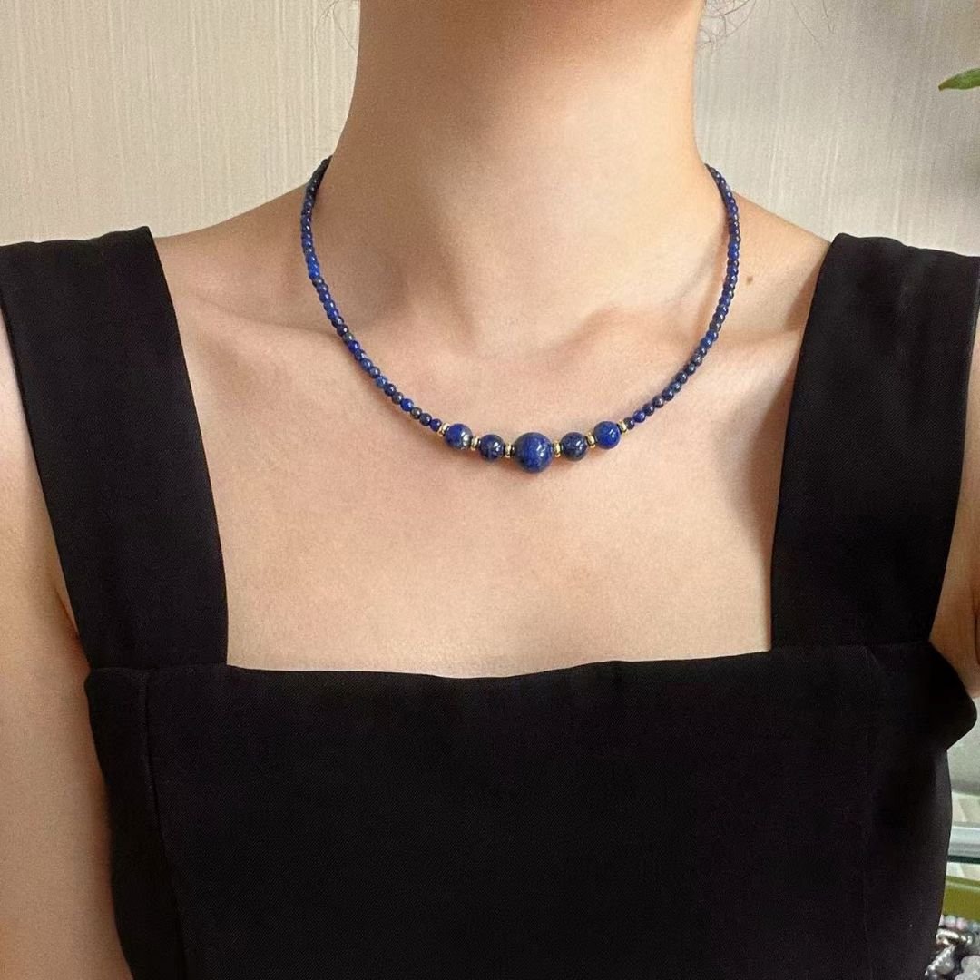 Collier Lapis Lazuli 2mm Facetté – Bijou Spirituel - Biloria