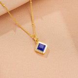 Collier Lapis Lazuli Argent Plaqué Or 18K - Biloria