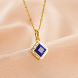 Collier Lapis Lazuli Argent Plaqué Or 18K - Biloria