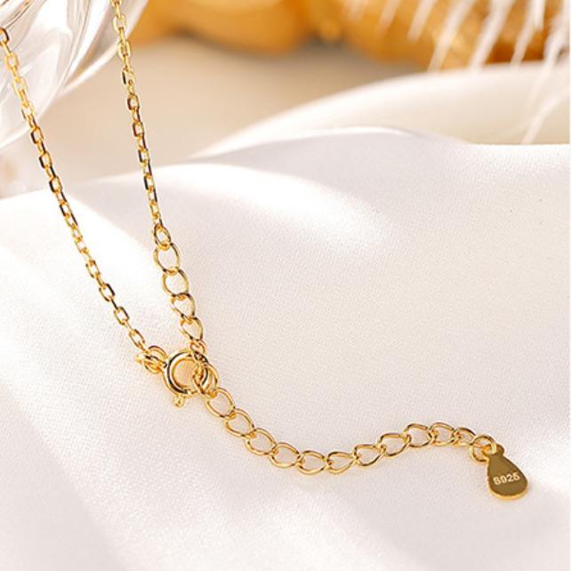 Collier Lapis Lazuli et Zircon, Argent Plaqué Or pour la Sérénité - Biloria