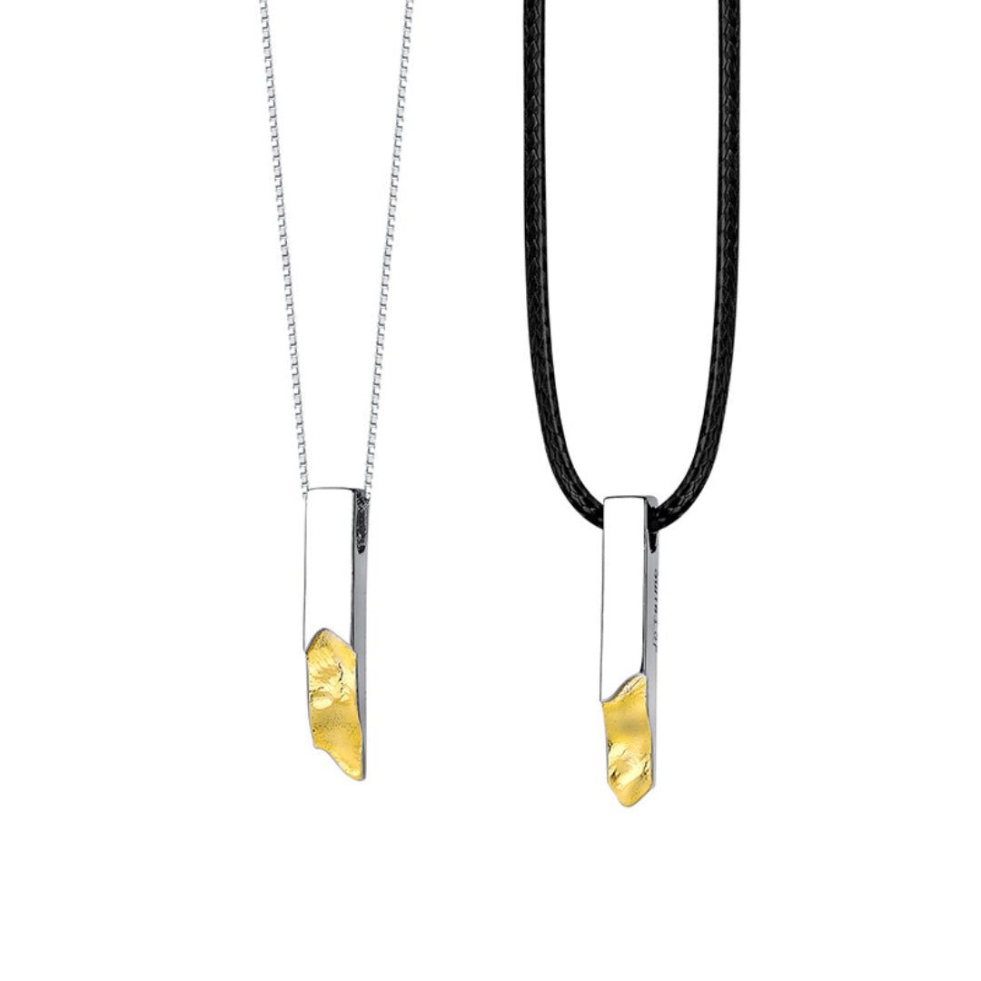 Collier Lignes d'Essence Argent 925 – Bijou Unisexe Méditation - Biloria
