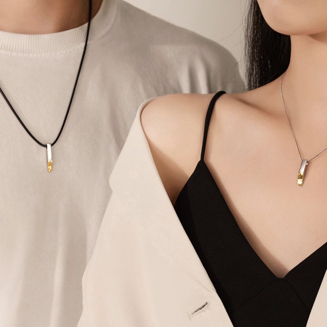Collier Lignes d'Essence Argent 925 – Bijou Unisexe Méditation - Biloria