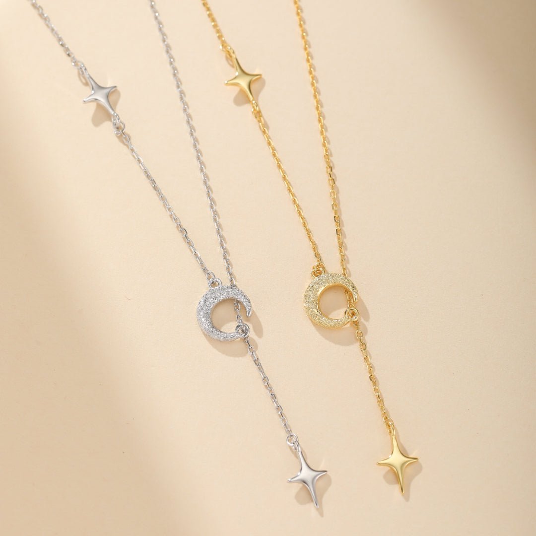Collier Lune et Étoile en Argent 925 – Bijou Céleste - Biloria