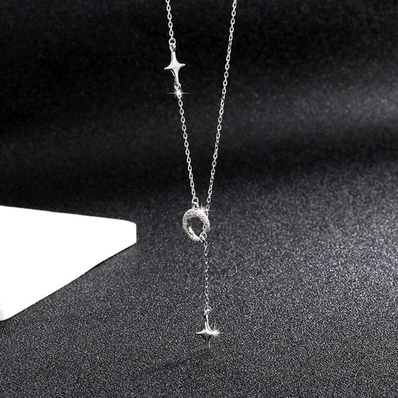 Collier Lune et Étoile en Argent 925 – Bijou Céleste - Biloria