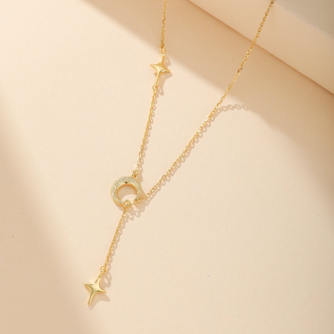 Collier Lune et Étoile en Argent 925 – Bijou Céleste - Biloria
