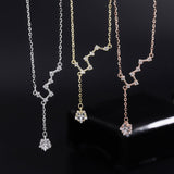 Collier Lune et Étoile Septentrion Argent Pur 999 Céleste - Biloria