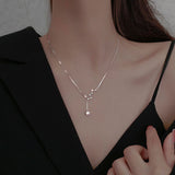 Collier Lune et Étoile Septentrion Argent Pur 999 Céleste - Biloria