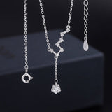 Collier Lune et Étoile Septentrion Argent Pur 999 Céleste - Biloria