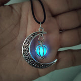 Collier Lune Fluorescente Ajustable Artisanal - Biloria