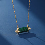 Collier Malachite Argent Plaqué Or – Bijou Protecteur - Biloria