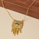 Collier Mauvais Œil Argent Plaqué Or Protection Spirituelle - Biloria