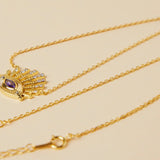 Collier Mauvais Œil – Gardien Éthéré en Argent Plaqué Or - Biloria
