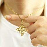 Collier Nœud de Sorcière – Acier Inoxydable de Titane Doré 18K - Biloria