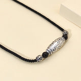 Collier Obsidienne Œil Céleste en Argent – Protection Élégante - Biloria