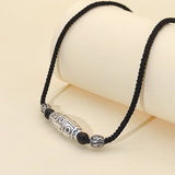 Collier Obsidienne Œil Céleste en Argent – Protection Élégante - Biloria