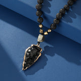 Collier Obsidienne Pierre de Lave – Force Intérieure - Biloria