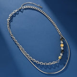 Collier Œil de Tigre Homme Streetwear Chic - Biloria