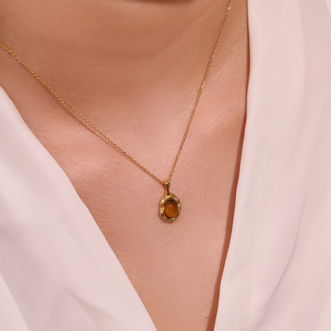 Collier Œil de Tigre : l'Amulette Solaire qui Protège et Équilibre - Biloria