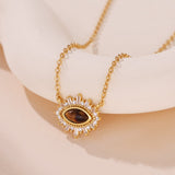 Collier Œil de Tigre Larmes de Nuit – Bijou Protecteur Cadeau Femme - Biloria