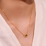 Collier Œil de Tigre Larmes de Nuit – Bijou Protecteur Cadeau Femme - Biloria