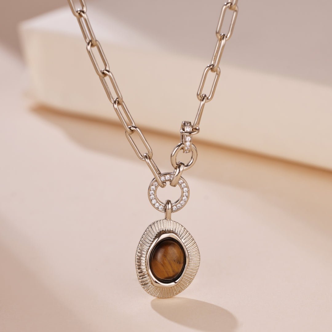 Collier Œil de Tigre Protecteur – Bijou Spirituel - Biloria