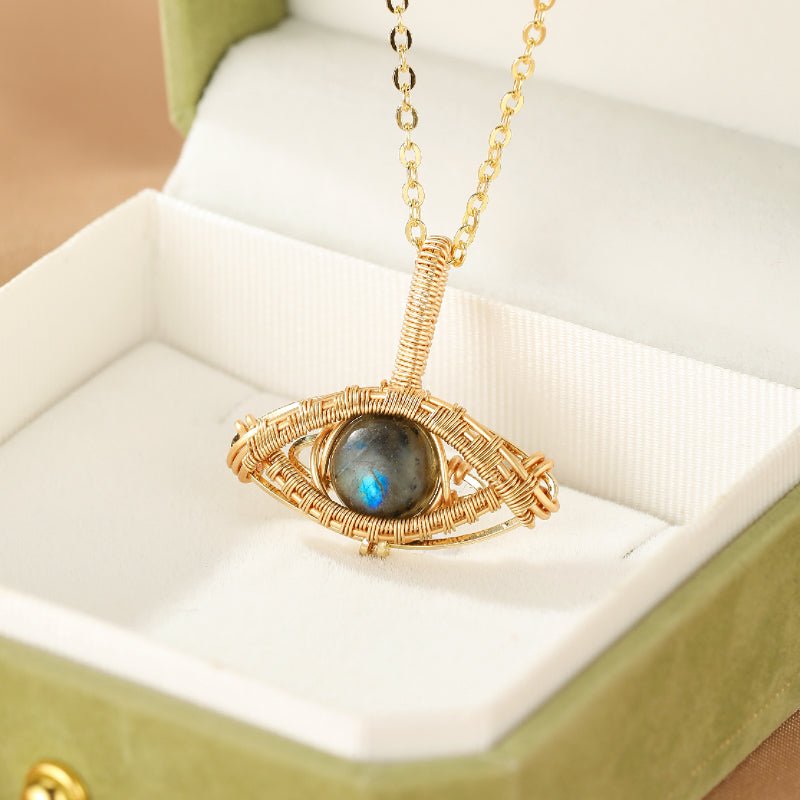 Collier Œil Mystique en Labradorite – Bijou Protecteur - Biloria