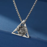 Collier Œil Oudjat homme acier titane protection - Biloria