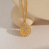 Collier Œil Protecteur Soleil - Bijou Doré - Biloria