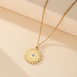 Collier Œil Protecteur Soleil - Bijou Doré - Biloria