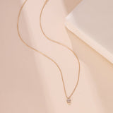Collier Opale Blanche Brume Étoilée Argent Plaqué Or - Biloria