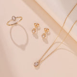 Collier Opale Blanche Brume Étoilée Argent Plaqué Or - Biloria