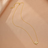 Collier Opale Éclat de Lune Argent Plaqué Or 18K Bijou Féminin - Biloria