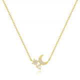 Collier Opale Éclat de Lune Argent Plaqué Or 18K Bijou Féminin - Biloria