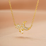 Collier Opale Éclat de Lune Argent Plaqué Or 18K Bijou Féminin - Biloria