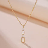 Collier Opale et Argent Plaqué Or pour la Sérénité - Biloria