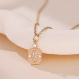 Collier Opale Rêve Champêtre Argent Plaqué Or - Biloria