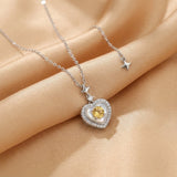Collier pendentif améthyste argent plaqué or 18K - Biloria