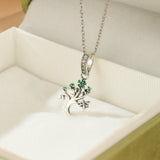 Collier Pendentif Arbre de Vie en Argent avec Zircon - Biloria