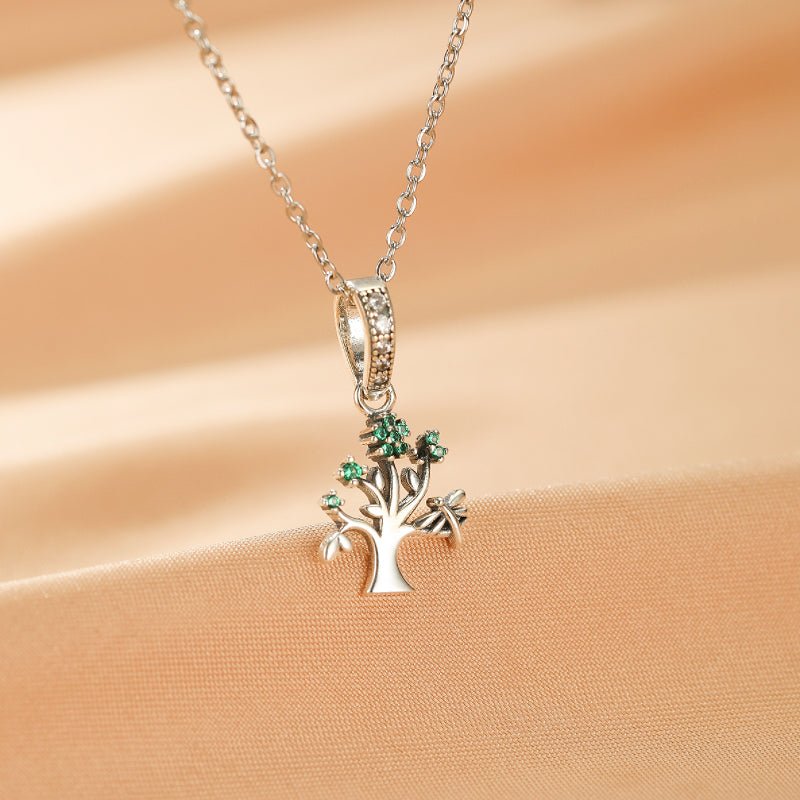 Collier Pendentif Arbre de Vie en Argent avec Zircon - Biloria
