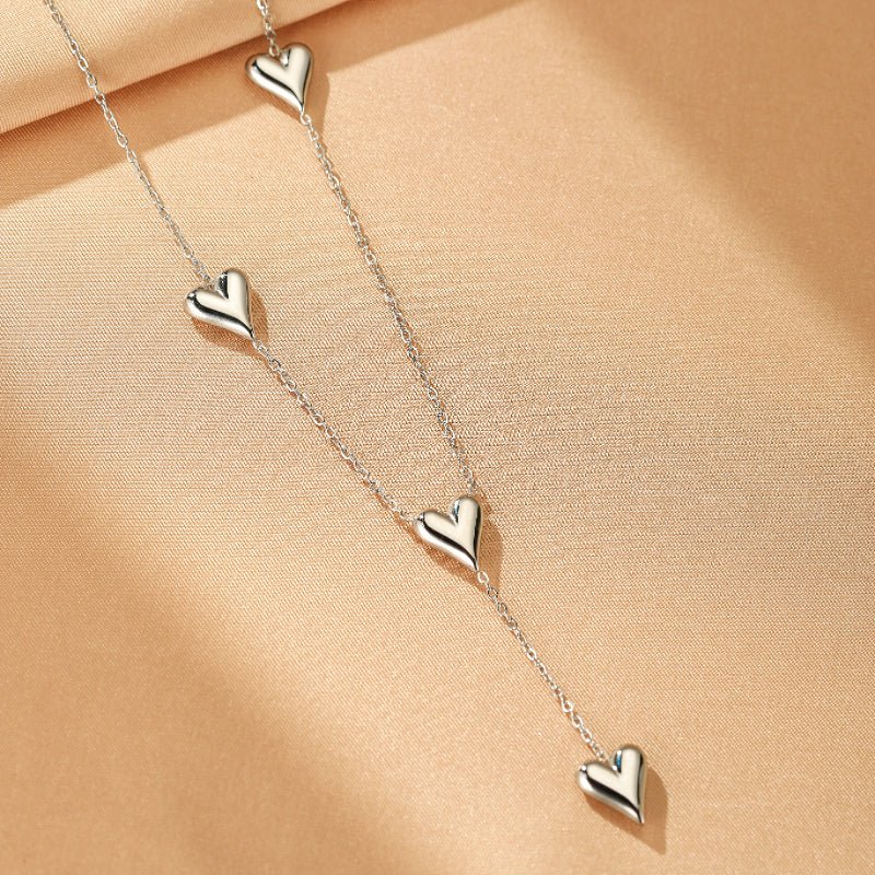 Collier Pendentif Cœurs Doré Acier Inoxydable 316L - Biloria