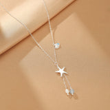 Collier Pendentif Étoile de Mer – Aigue-marine et Perle, Argent 925 - Biloria