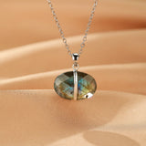 Collier pendentif Labradorite authentique en cuivre - Biloria