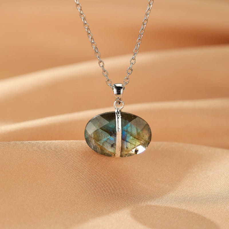 Collier pendentif Labradorite authentique en cuivre - Biloria