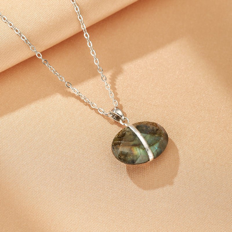 Collier pendentif Labradorite authentique en cuivre - Biloria