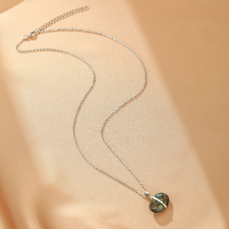 Collier pendentif Labradorite authentique en cuivre - Biloria