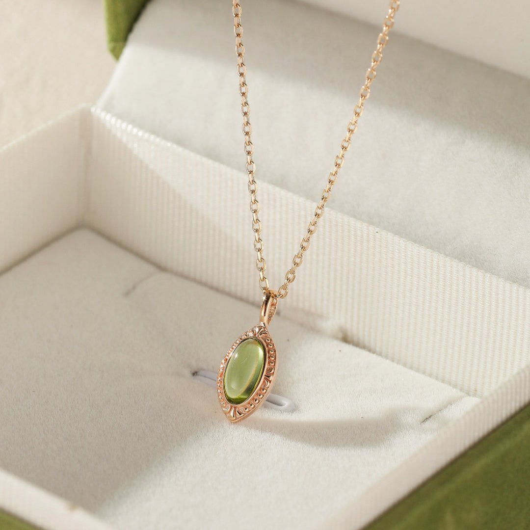Collier Péridot 16mm Argent 925 – Clarté et Sérénité - Biloria
