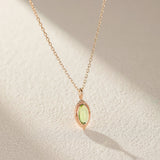 Collier Péridot 16mm Argent 925 – Clarté et Sérénité - Biloria