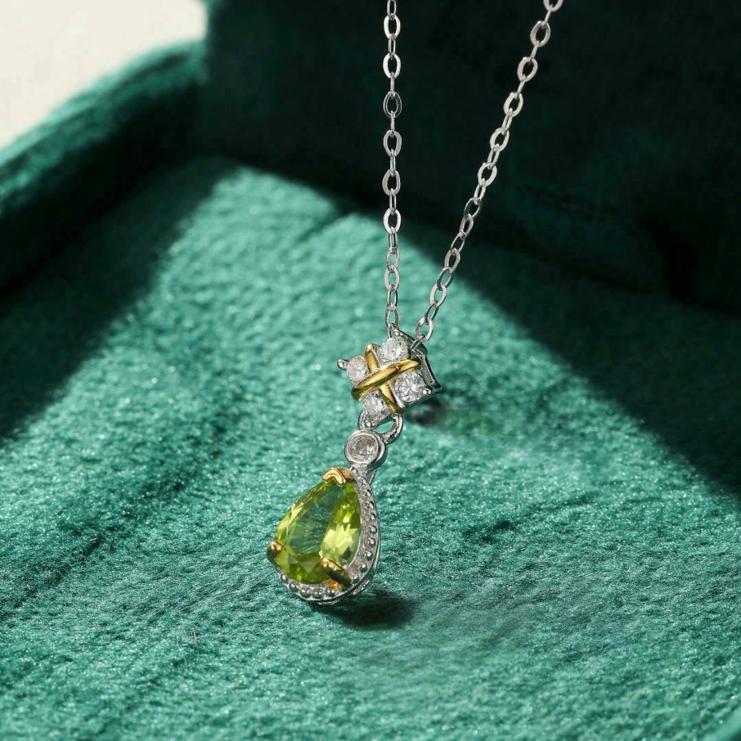Collier Péridot Argent 925 – Bijou Optimisme et Sérénité - Biloria
