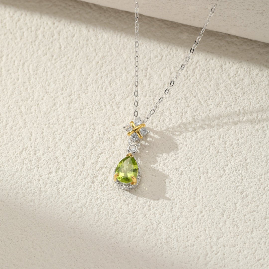 Collier Péridot Argent 925 – Bijou Optimisme et Sérénité - Biloria