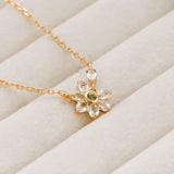 Collier Péridot et Topaze – Vœux Éternel, Argent Plaqué Or - Biloria